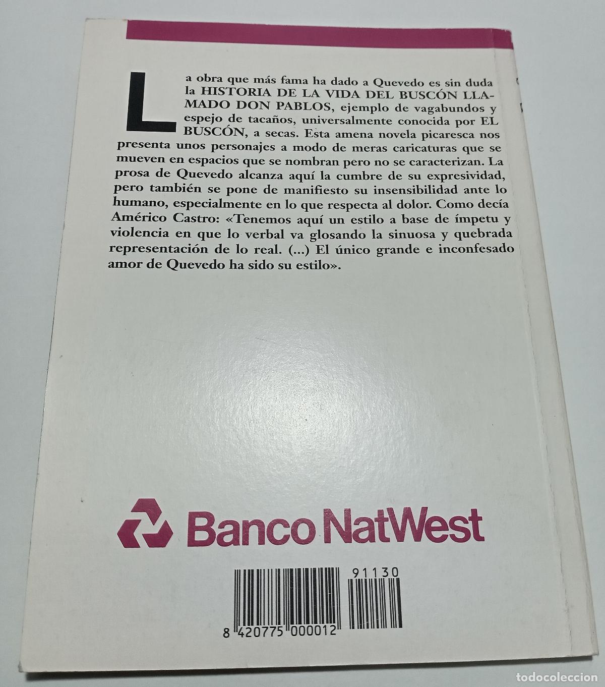 Libros de segunda mano: El buscon - de Quevedo, Francisco - Foto 2