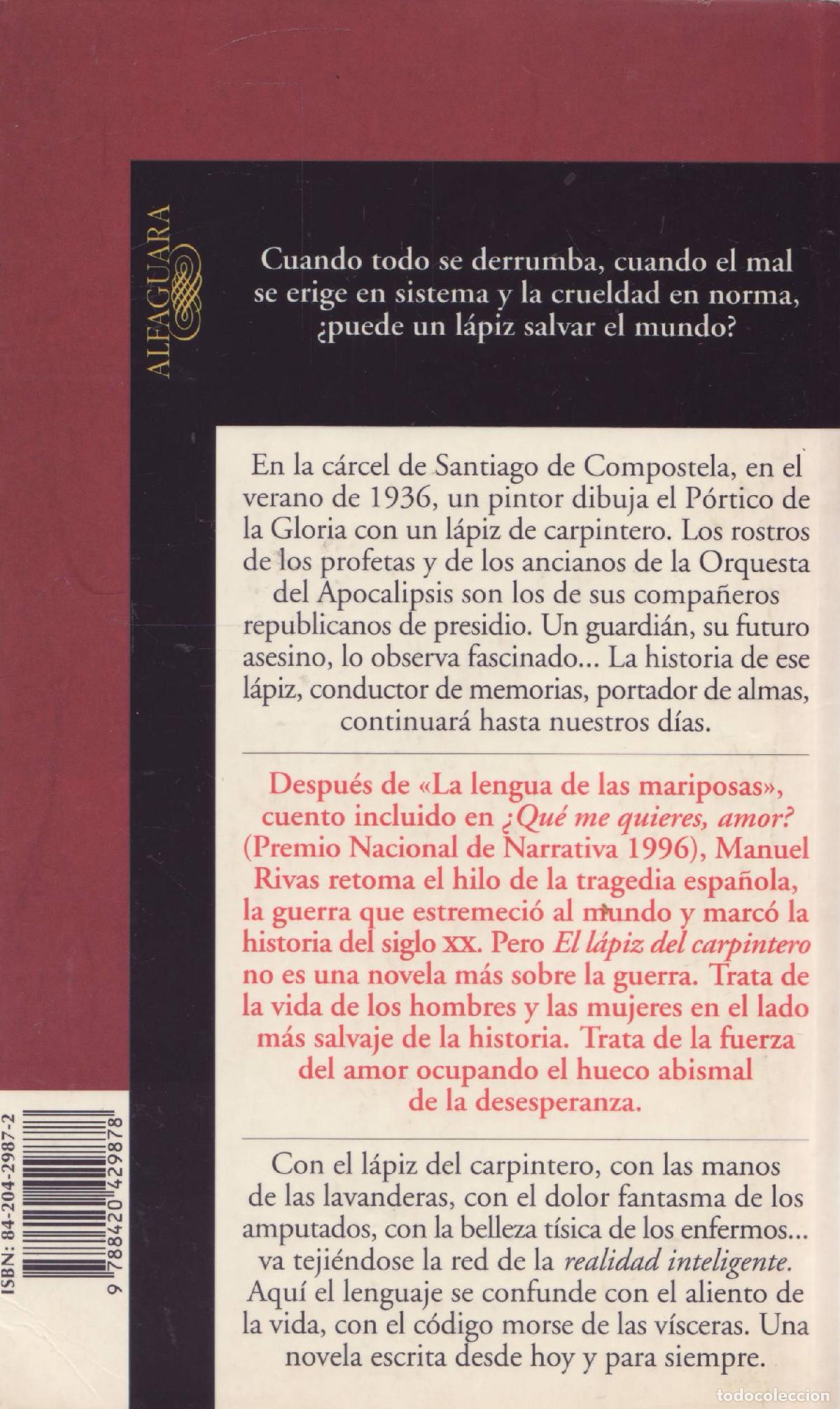 Libros de segunda mano: El lapiz del carpintero - Rivas, Manuel - Foto 3