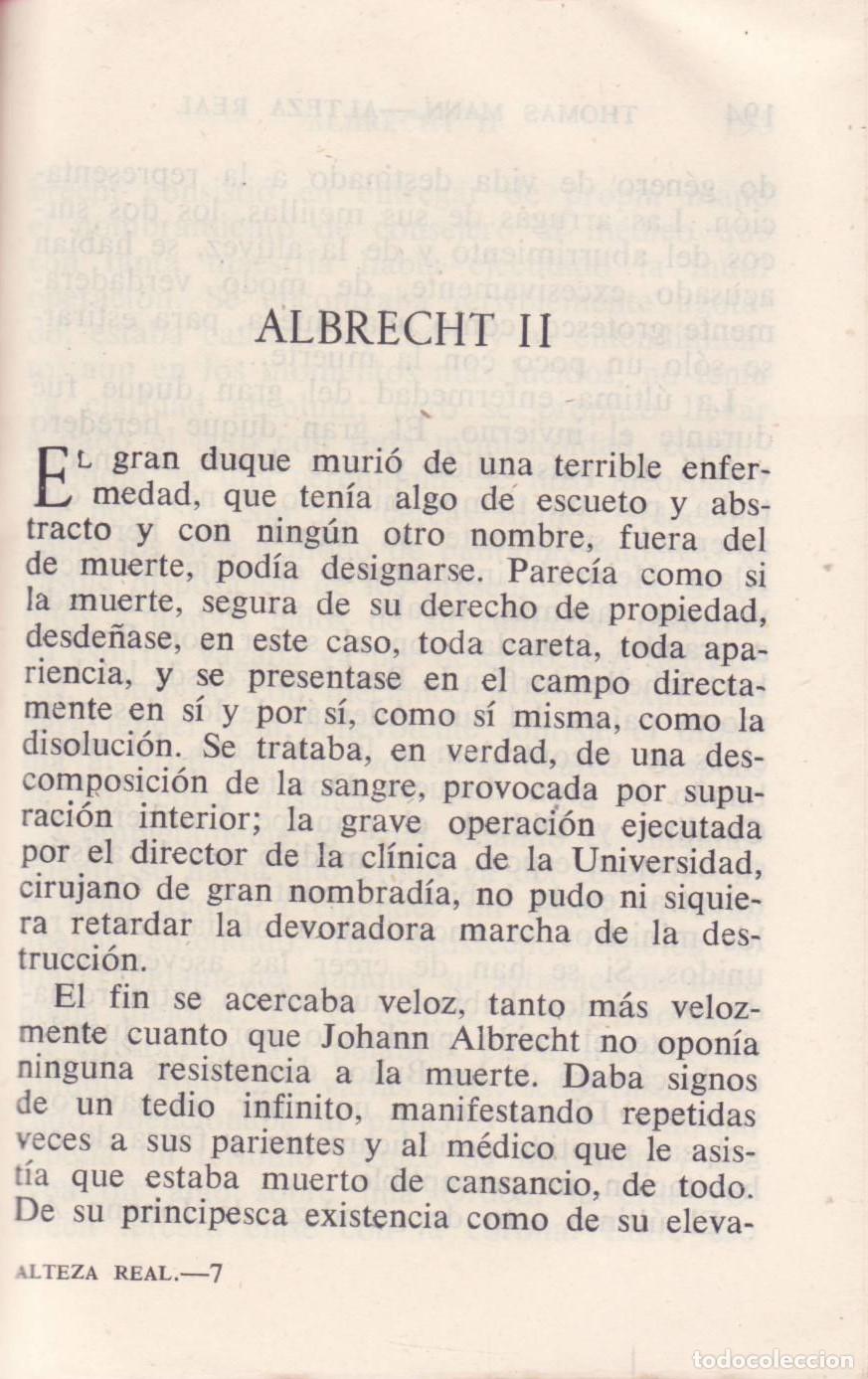 Libros de segunda mano: Alteza real - Mann, Thomas - Foto 2