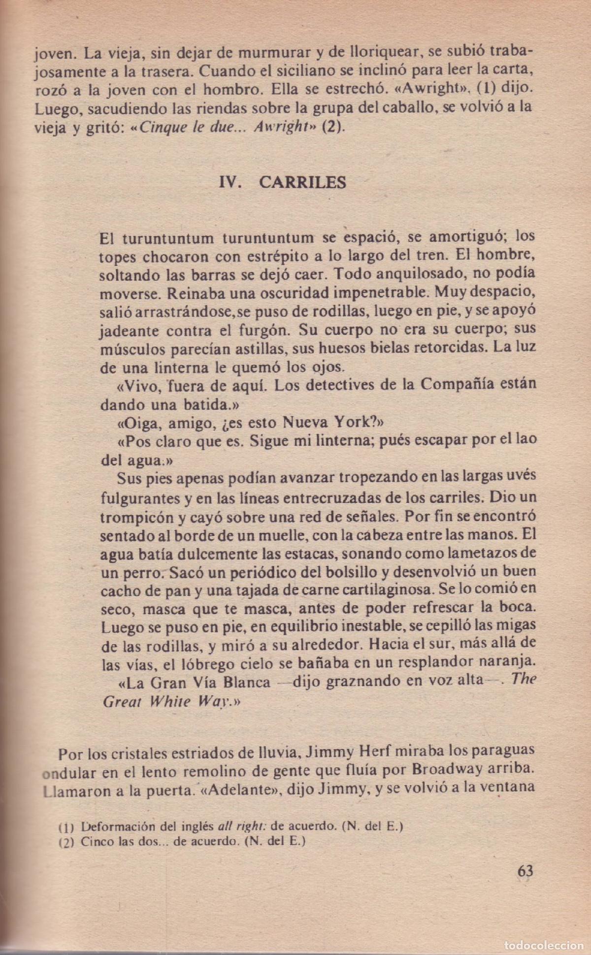 Libros de segunda mano: Manhattan transfer - Dos Passos, John - Foto 2