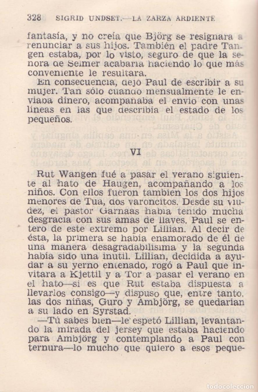 Libros de segunda mano: La zarza ardiente - Undset, Sigrid - Foto 2