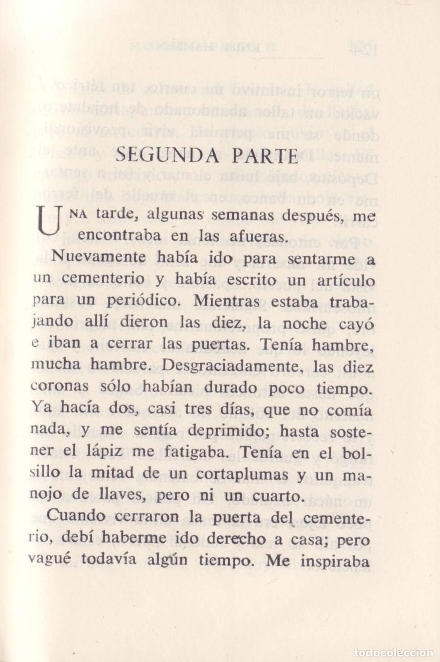 Libros de segunda mano: Hambre - Hamsun, Knut - Foto 2