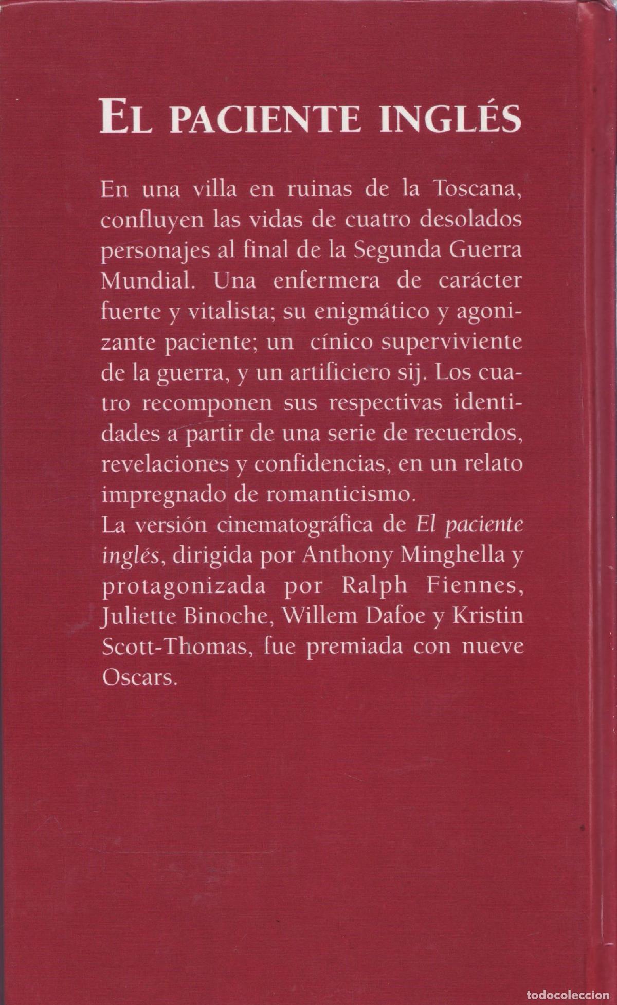 Libros de segunda mano: El paciente ingles - Ondaatje, Michael - Foto 3