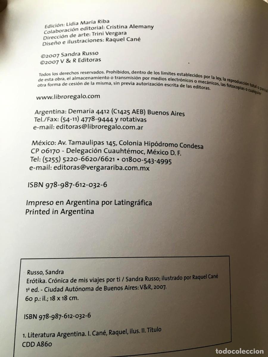Libros de segunda mano: Libro &rdquo;Erotika&rdquo; de Sandra Russo - Foto 2