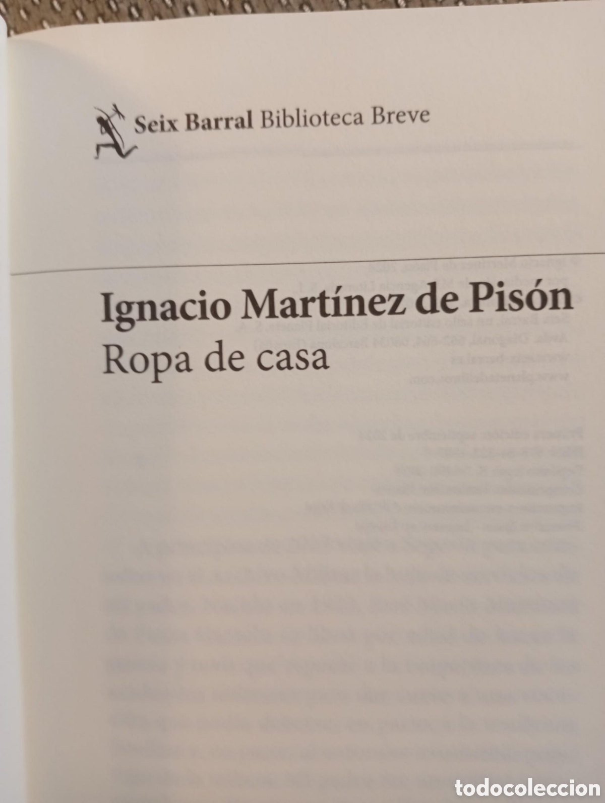 Libros de segunda mano: Ropa de casa / Ignacio Mart&iacute;nez De Pis&oacute;n - Foto 2