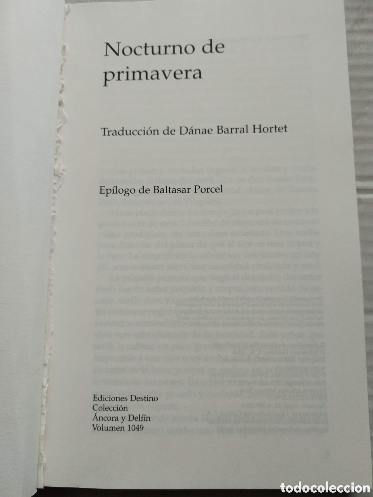 Libros de segunda mano: NOCTURNO DE PRIMAVERA/JOSEP PLA - Foto 2