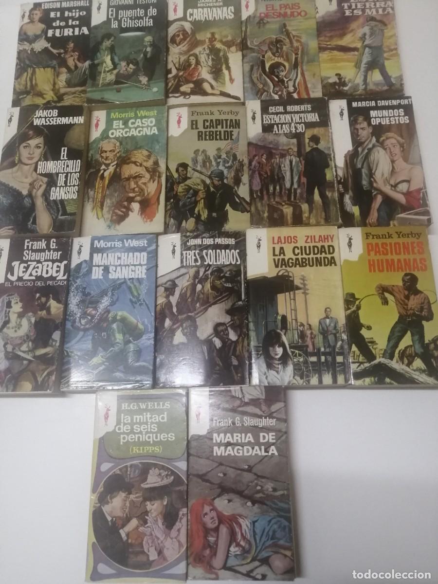 Libros de segunda mano: Gran lote 17 novelas colecci&oacute;n El reno negro/rosa. A&ntilde;os 60-70