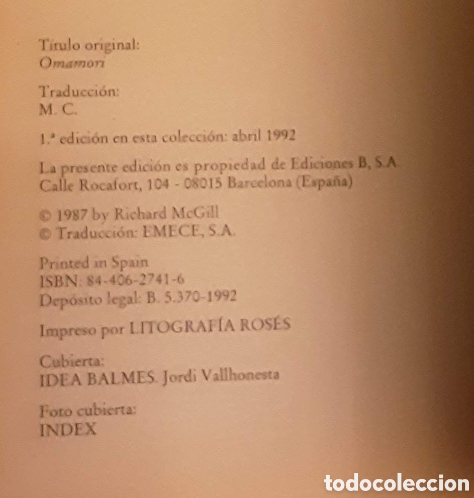 Libros de segunda mano: Richard Mc Gill, Omamori - Foto 2