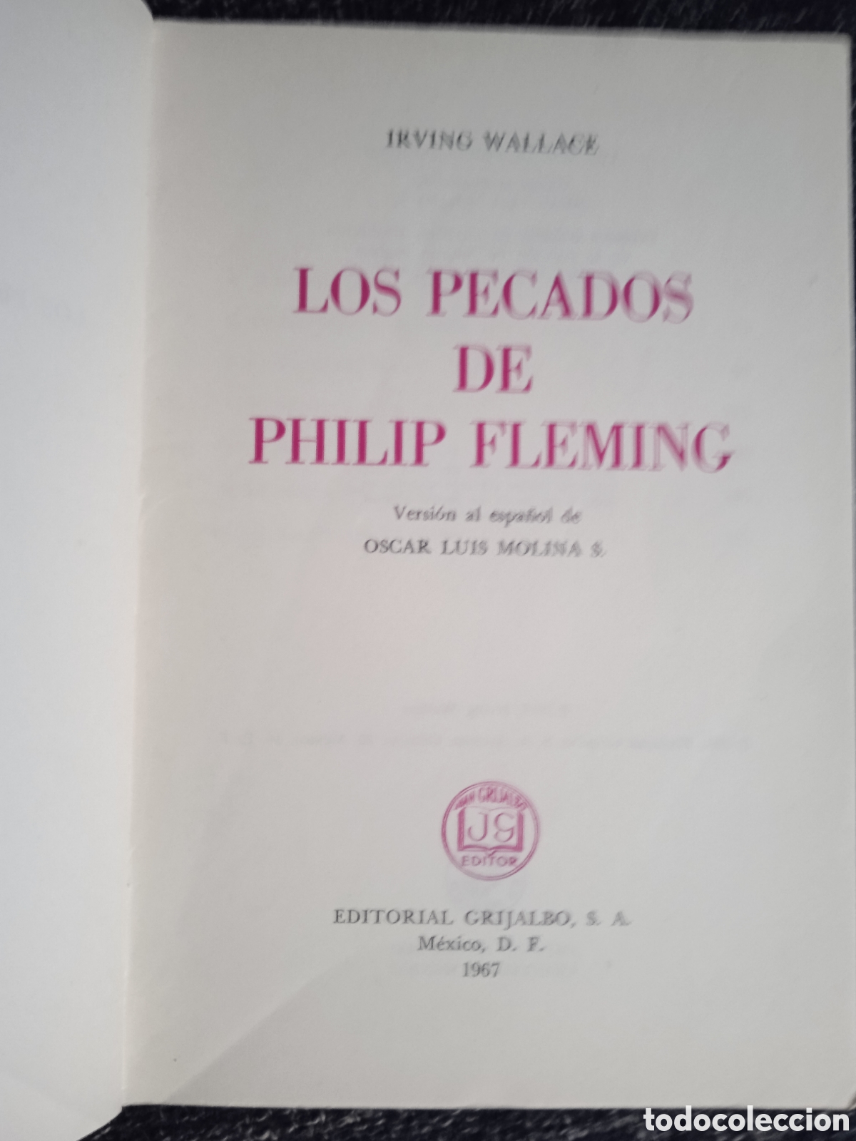 Libros de segunda mano: Los pecados de Philip Fleming / Irving Wallace, - Foto 2