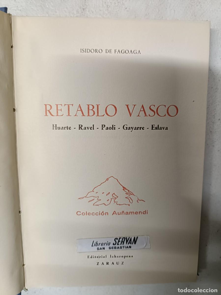 Libros de segunda mano: Libro retablo vasco librer&iacute;a servan - Foto 2