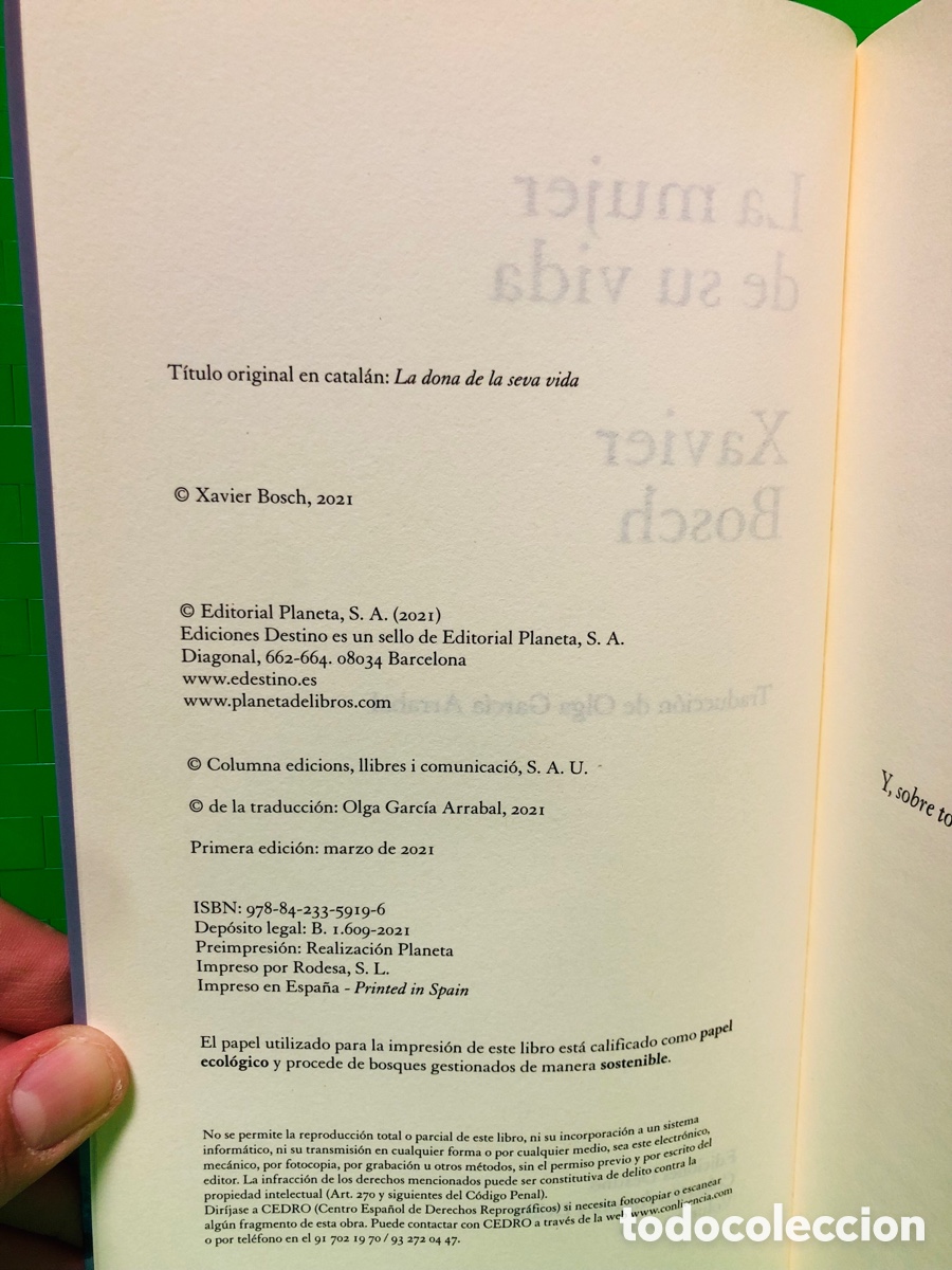 Libros de segunda mano: LA MUJER DE SU VIDA - ● XAVIER BOSCH - Foto 4