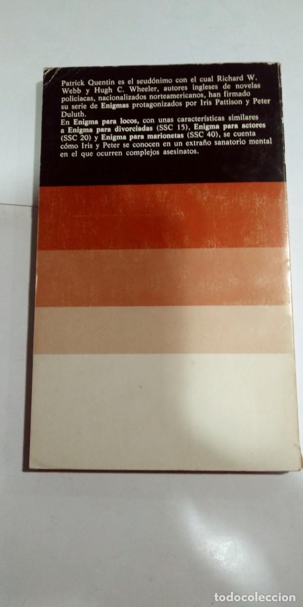 Libros de segunda mano: Enigma para locos Patrick Quentin - Foto 2
