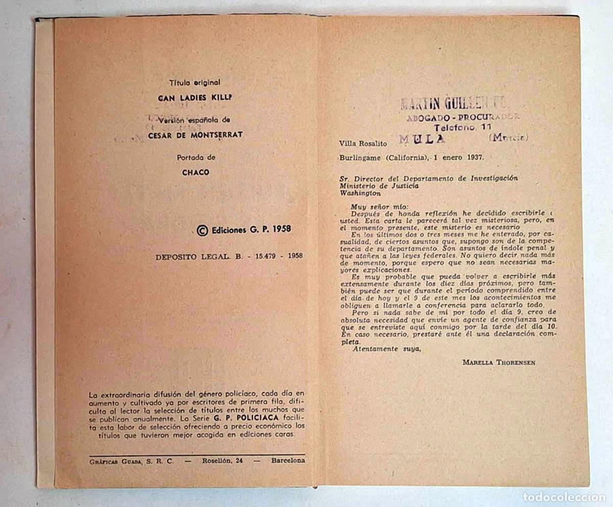 Libros de segunda mano: &iquest;Pueden Matar las Se&ntilde;oras? Peter Cheyney - Foto 2