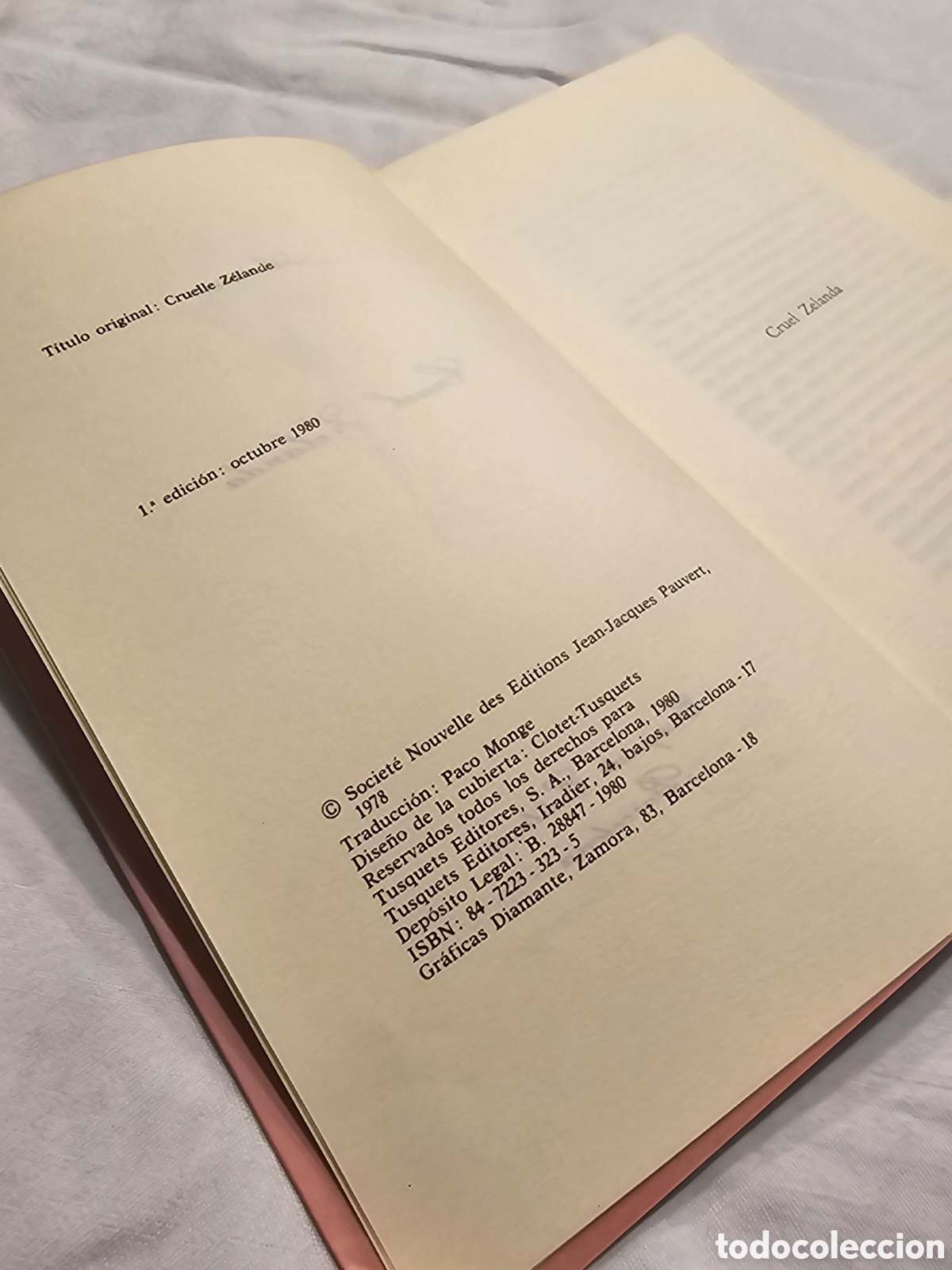 Libros de segunda mano: CRUEL ZELANDA - AN&Oacute;NIMO - LA SONRISA VERTICAL - - Foto 2