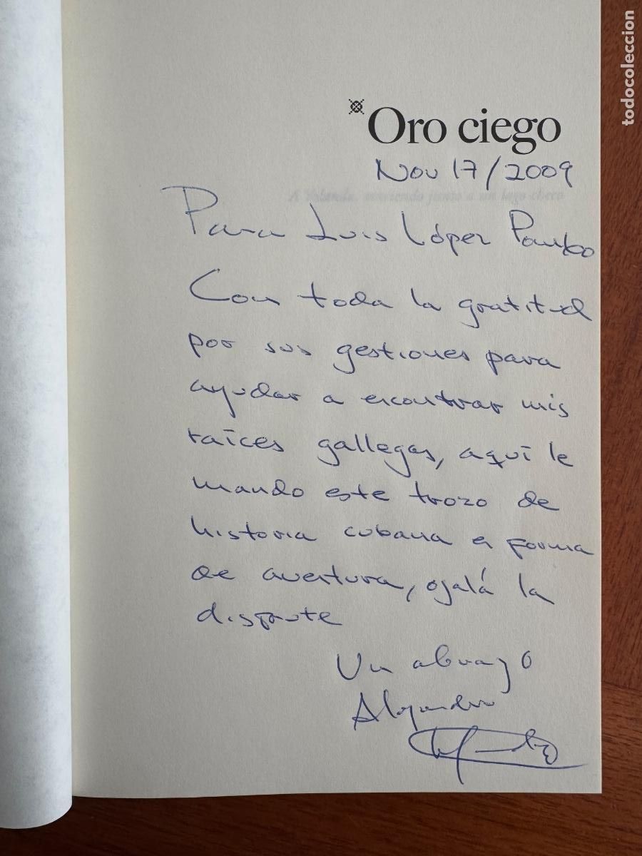 Libros de segunda mano: Alejandro Hern&aacute;ndez. Oro Ciego. - Foto 2