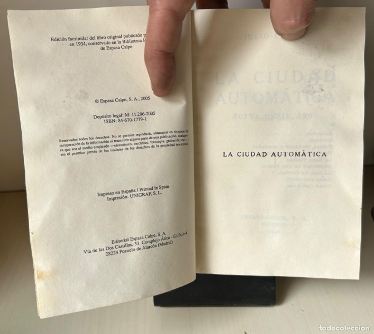 Libros de segunda mano: LA CIUDAD AUTOM&Aacute;TICA. Julio Camba - Foto 4