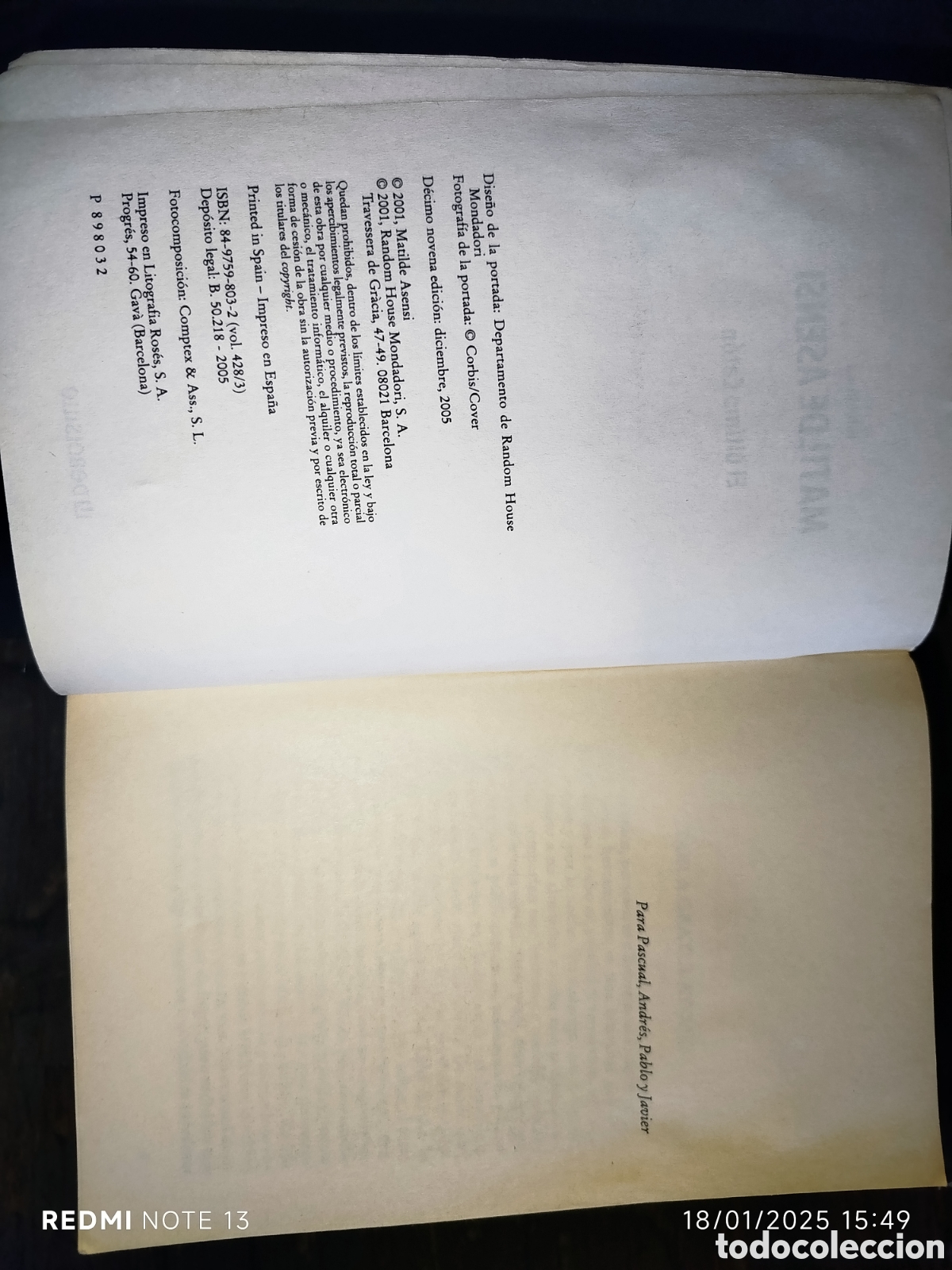 Libros de segunda mano: El &uacute;ltimo cat&oacute;n Matilde asensi - Foto 3