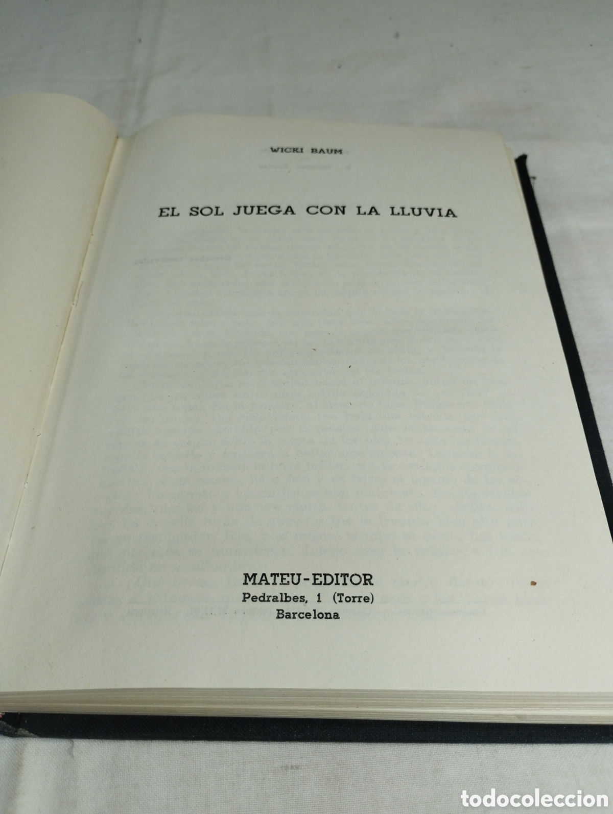 Libros de segunda mano: El sol juega con la lluvia. Wicki Baum. - Foto 2