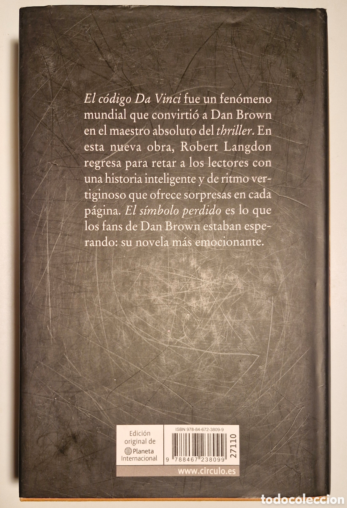 Libros de segunda mano: EL S&Iacute;MBOLO PERDIDO - Dan Brown (C&iacute;rculo de Lectores) - Foto 2