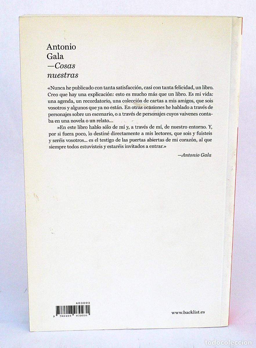 Libros de segunda mano: Antonio Gala, Cosas nuestras - Foto 2