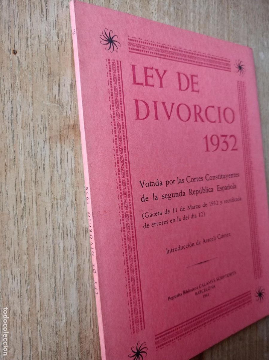 Libros de segunda mano: LEY DE DIVORCIO 1932. OLA&Ntilde;ETA EDITOR 1981. - Foto 2