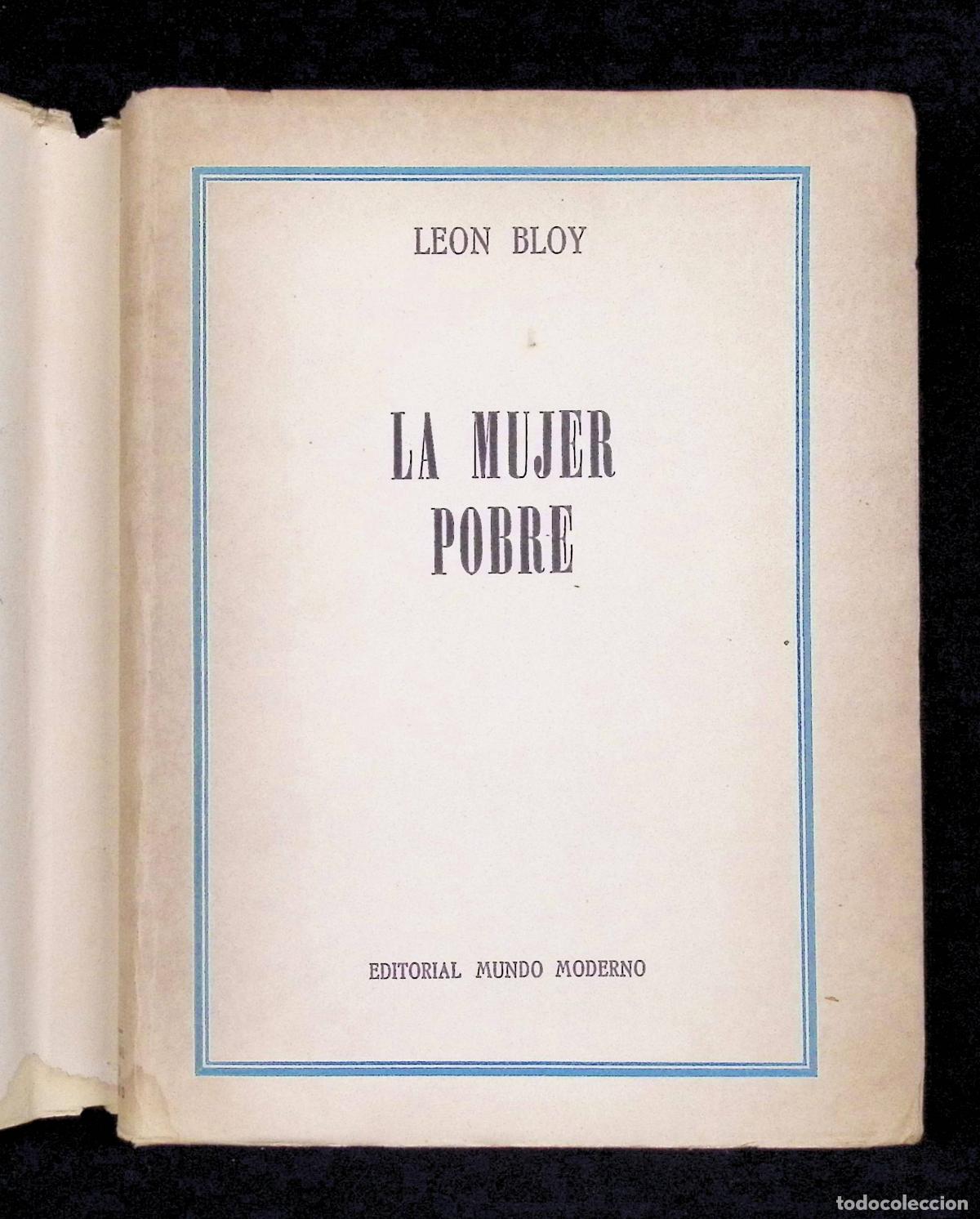 Libros de segunda mano: LA MUJER POBRE. - BLOY, Leon. - Foto 4