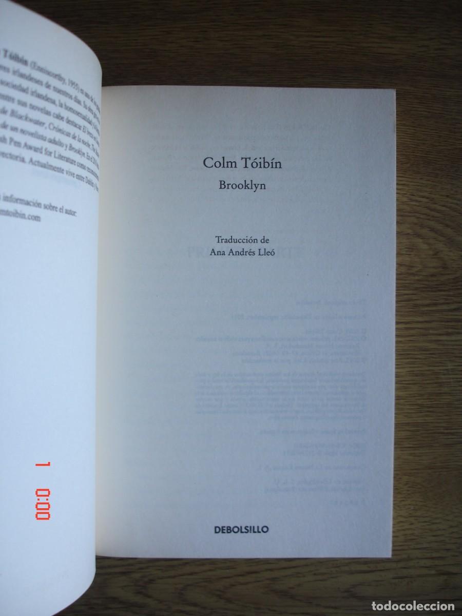 Libros de segunda mano: BROOKLYN - COLM T&Oacute;IB&Iacute;N - ED. DEBOLSILLO, 2011 - Foto 3