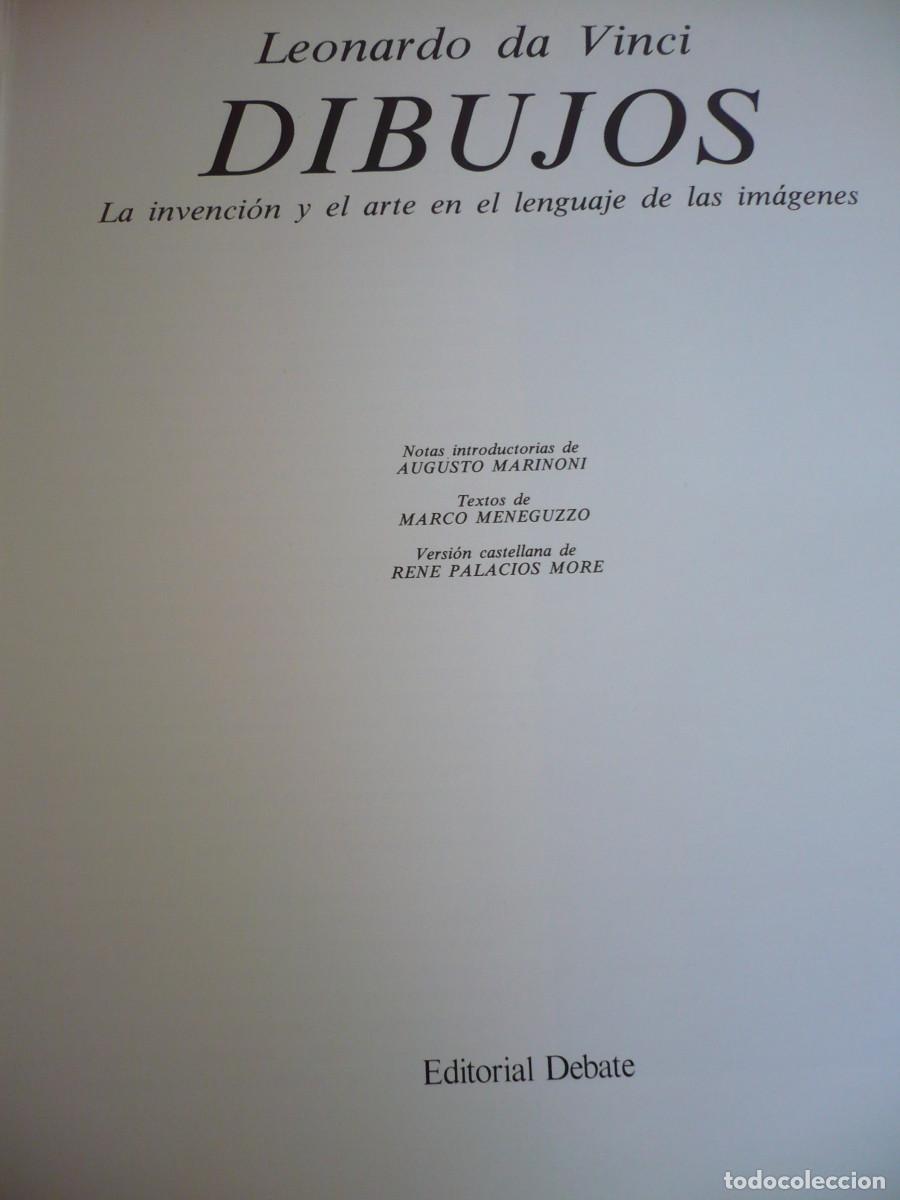 Libros de segunda mano: Leonardo Da Vincci, libro de Dibujos. - Foto 3
