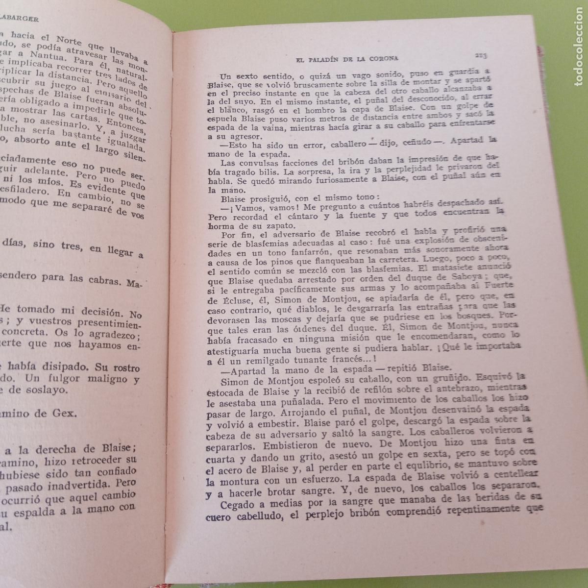 Libros de segunda mano: EL PALAD&Iacute;N DE LA CORONA. SAMUEL SHELLABARGER. - Foto 2