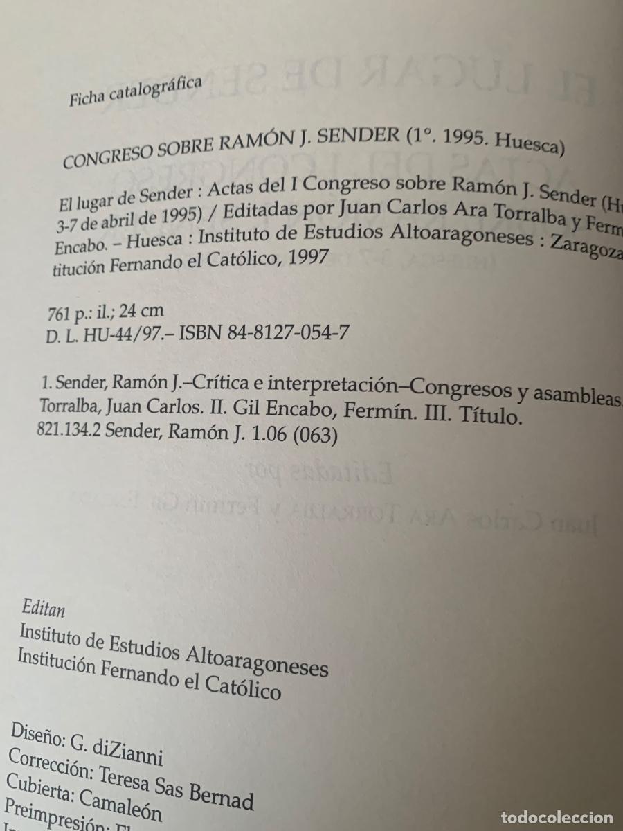 Libros de segunda mano: Ram&oacute;n J. Sender, El lugar de Sender (Bols 39) - Foto 3
