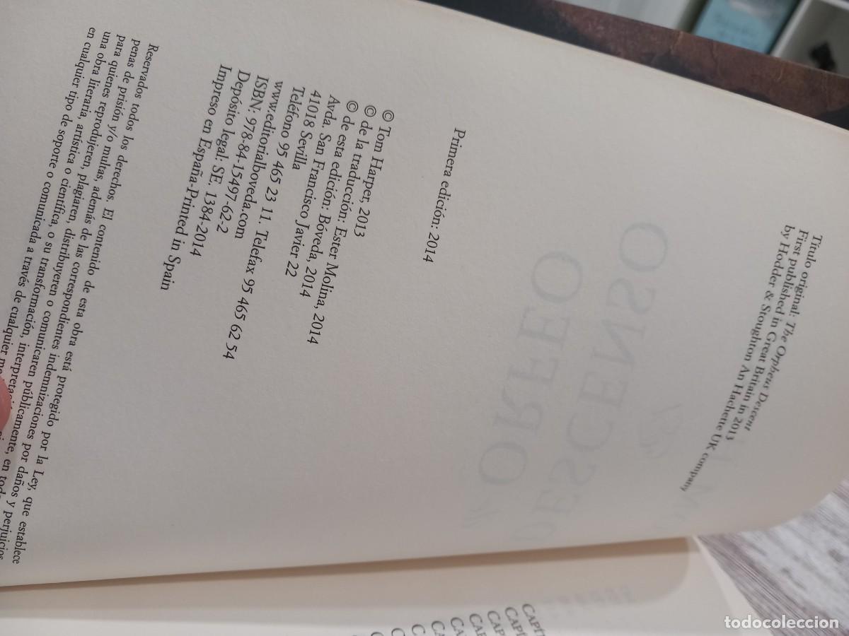 Libros de segunda mano: Libro Descenso de orfeo Tom Harper - Foto 3