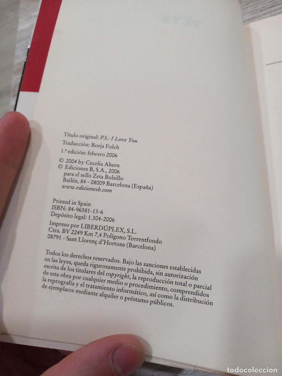 Libros de segunda mano: Libro Posdata te amo Cecelia Ahern - Foto 3