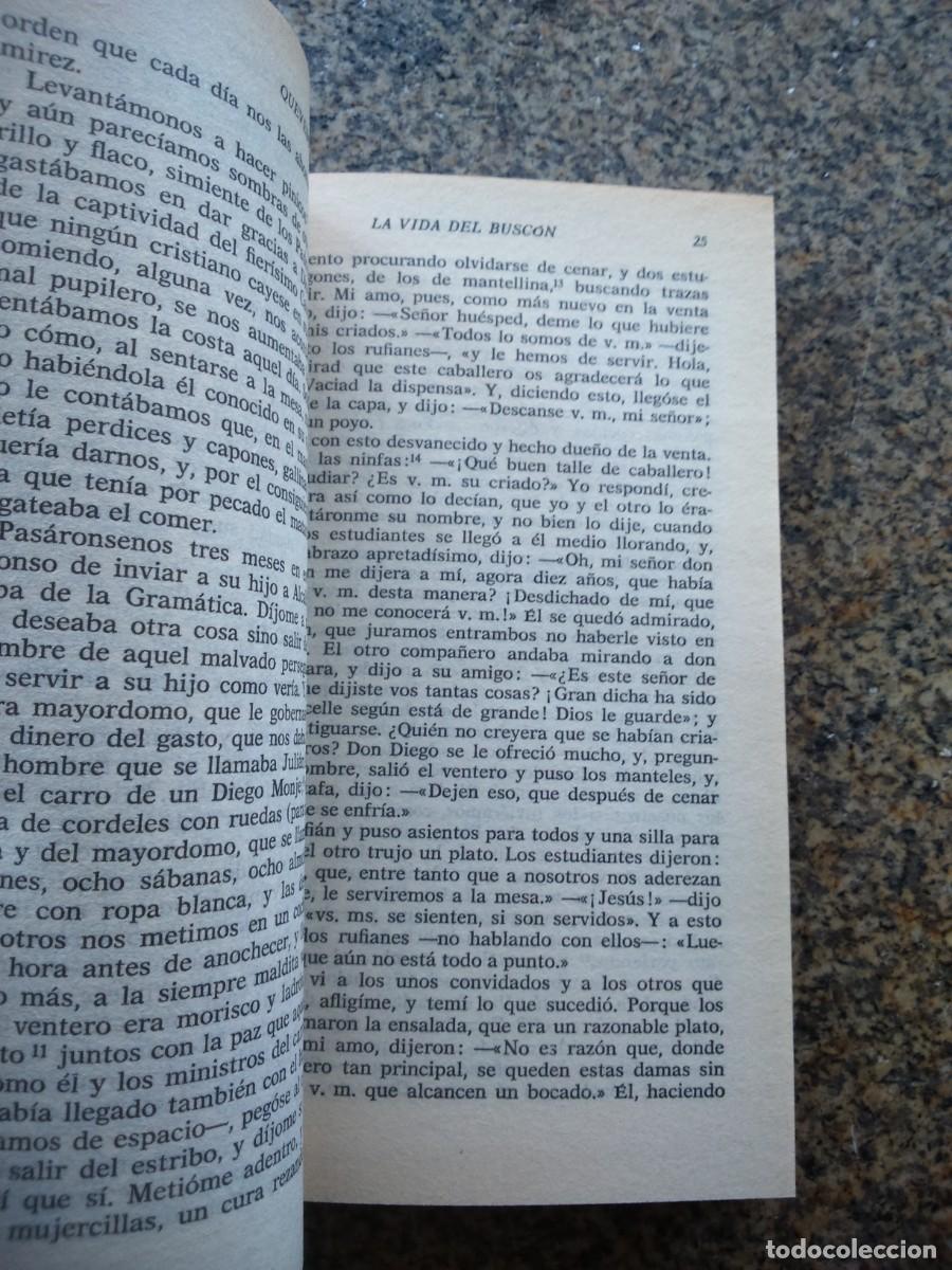Libros de segunda mano: LA VIDA DEL BUSCON -- QUEVEDO -- PLANETA -- - Foto 2