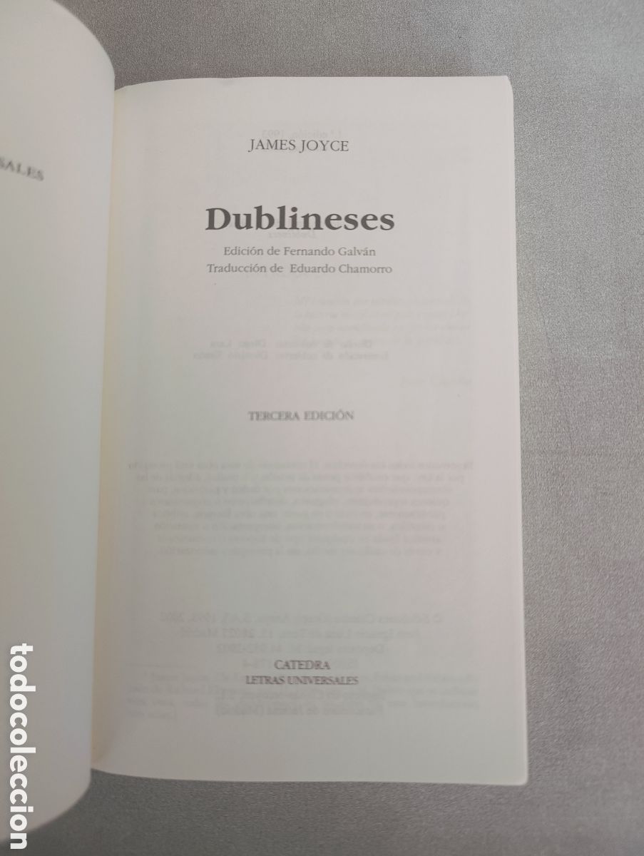 Libros de segunda mano: DUBLINESES. JAMES JOYCE. C&Aacute;TEDRA. - Foto 4