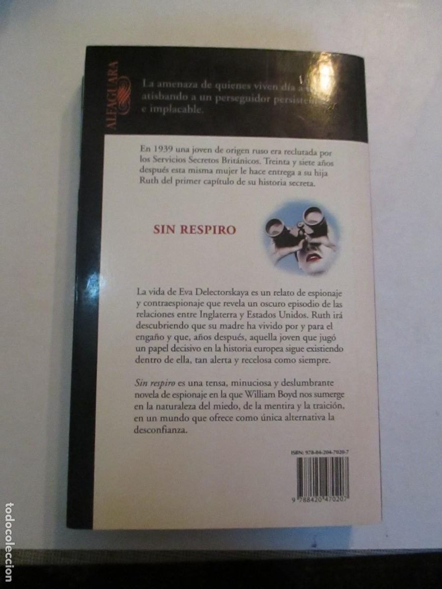 Libros de segunda mano: WILLIAM BOYD Sin respiro W32595 - Foto 2