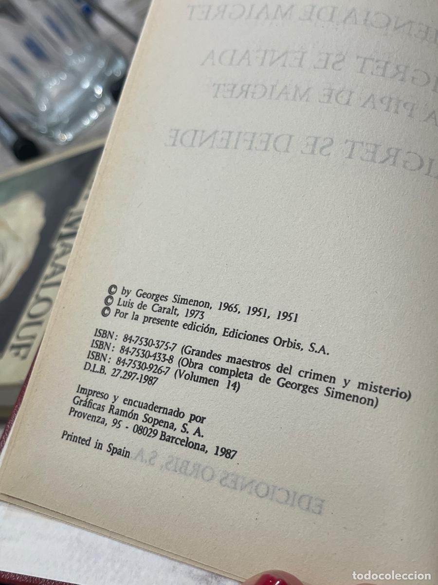 Libros de segunda mano: Libro Comisario Maigret | Georges Simenon | 1987 - Foto 3