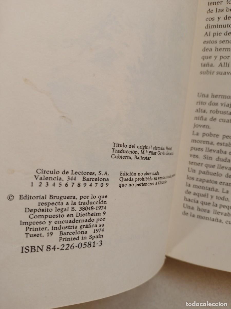 Libros de segunda mano: HEIDI CIRCULO DE LECTORES - Foto 5