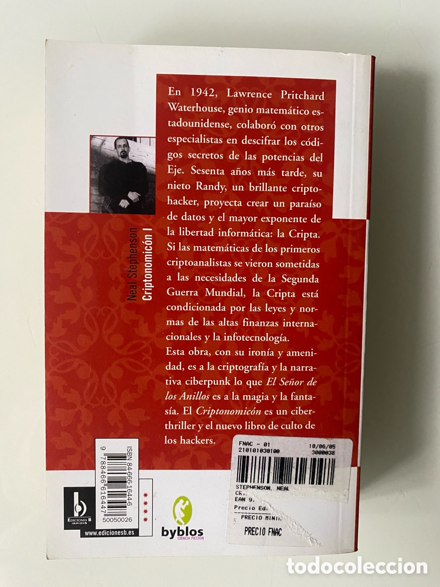 Libros de segunda mano: Criptonomic&oacute;n 1: El C&oacute;digo Enigma - STEPHENSON, Neal - Foto 2