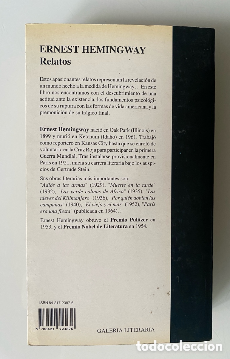 Libros de segunda mano: Relatos - HEMINGWAY, Ernest - Foto 2