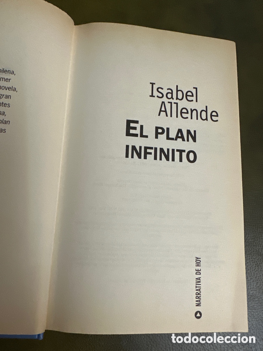 Libros de segunda mano: ISABEL ALLENDE, EL PLAN INFINITO 1997 - Foto 2