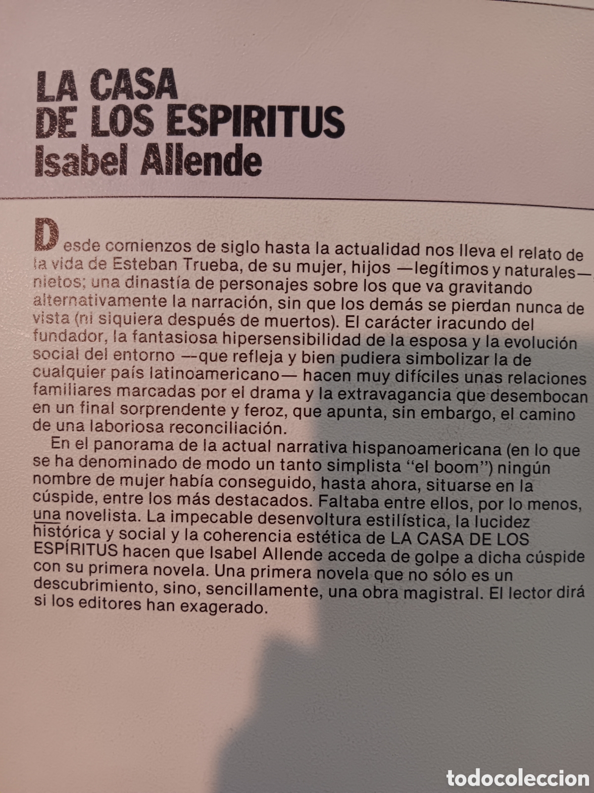 Libros de segunda mano: Isabel Allende. La casa de los esp&iacute;ritus - Foto 2