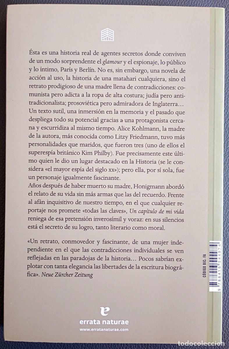 Libros de segunda mano: Barbara Honigmann . Un cap&iacute;tulo de mi vida . Errata Naturae - Foto 2