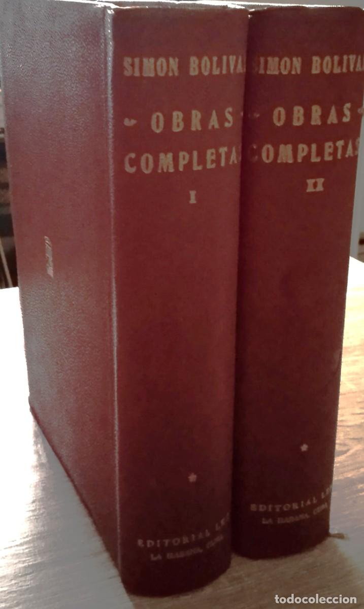 Libros de segunda mano: OBRAS COMPLETAS - Bol&iacute;var, Sim&oacute;n - 2 TOMOS - Foto 2