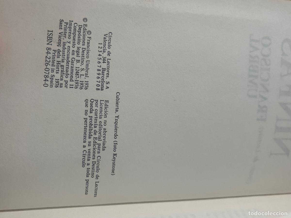 Libros de segunda mano: Libro Las ninfas | Francisco Unbral | 1976 - Foto 3