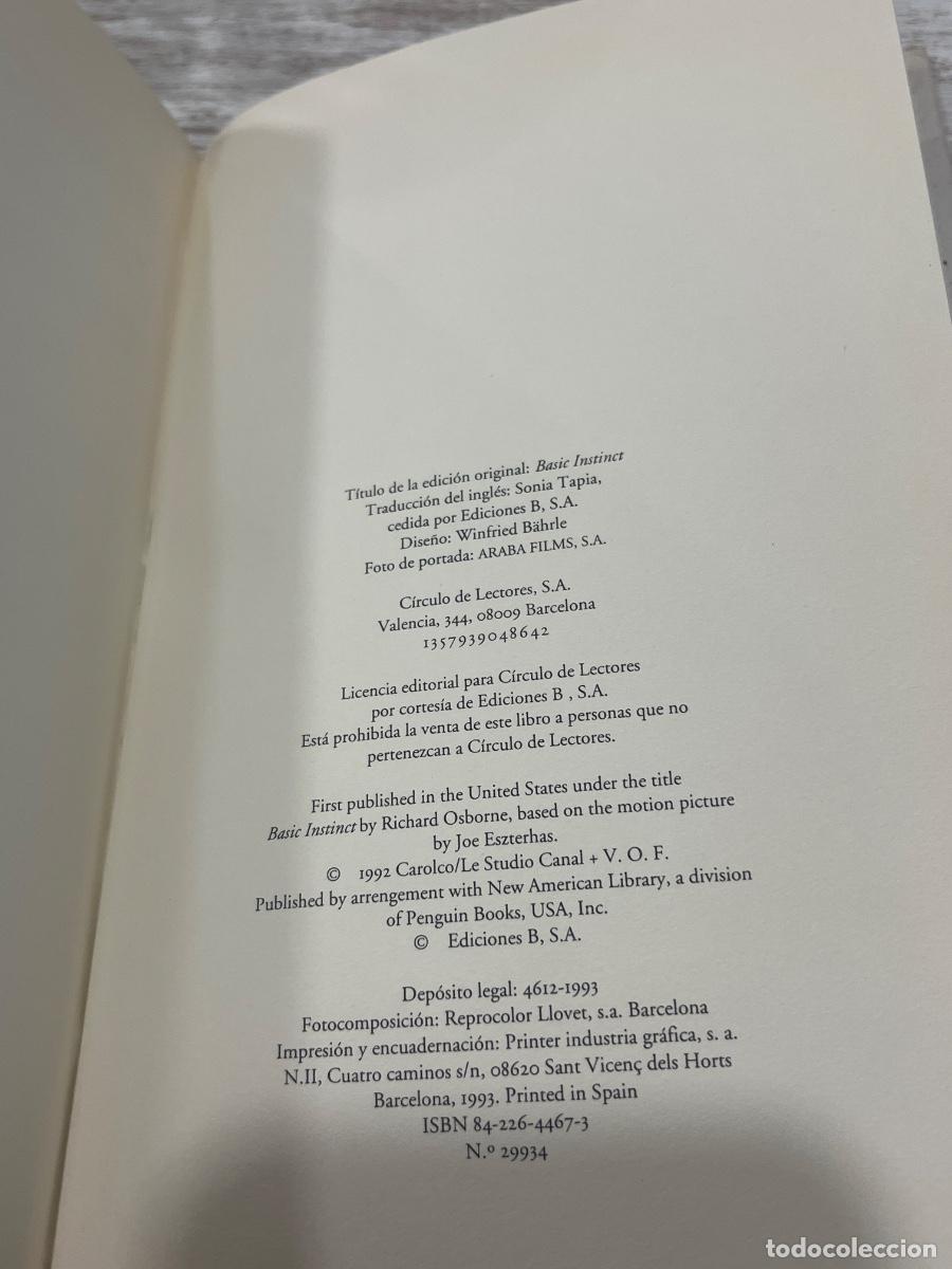 Libros de segunda mano: Libro Instinto B&aacute;sico | Richard Osborne | 1993 - Foto 3