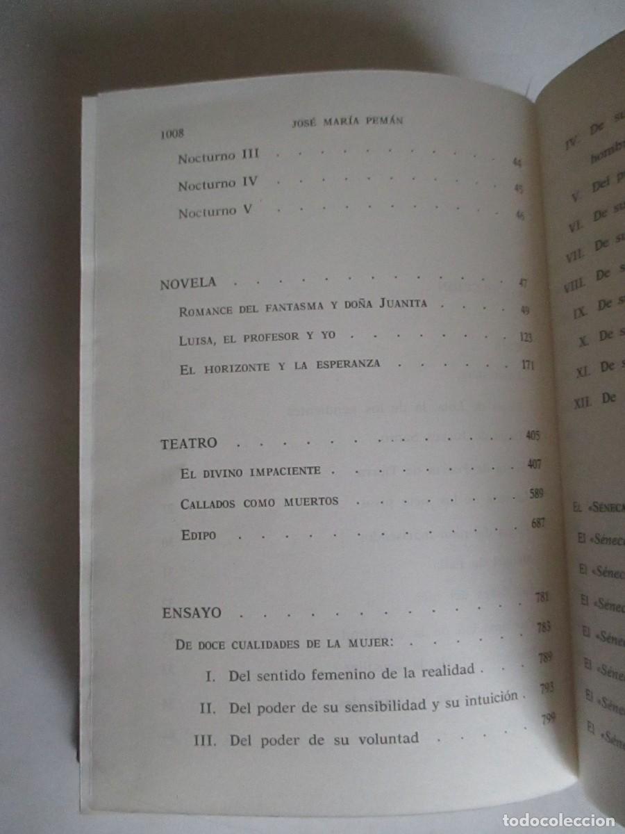 Libros de segunda mano: JOS&Eacute; M&ordf; PEMAN Obras selectas W32762 - Foto 4