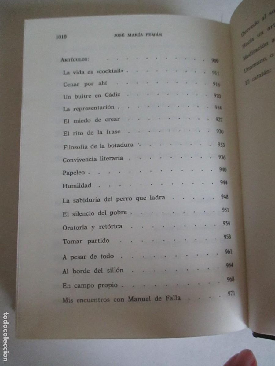 Libros de segunda mano: JOS&Eacute; M&ordf; PEMAN Obras selectas W32762 - Foto 6
