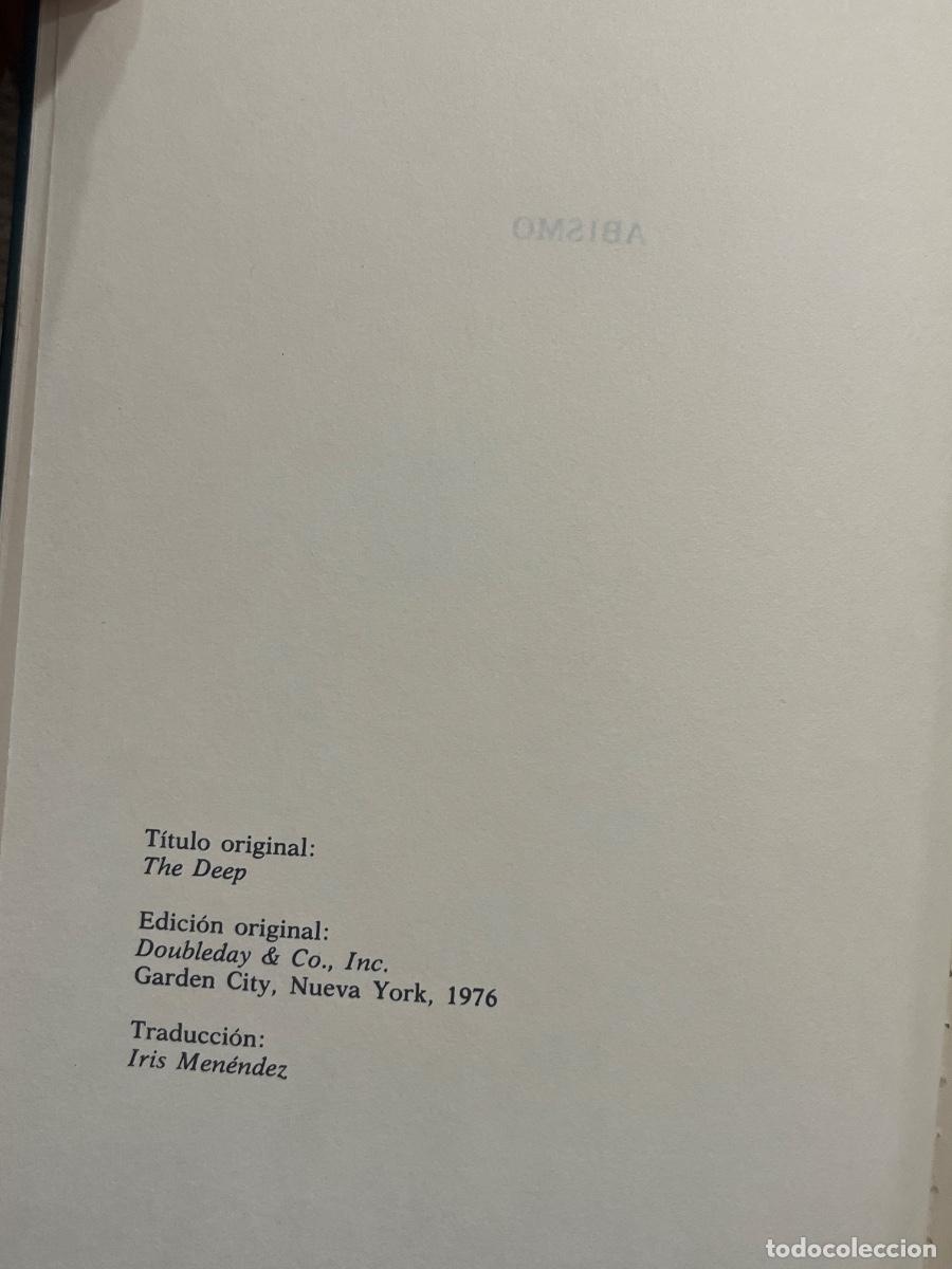 Libros de segunda mano: Libro Abismo | Peter Benchley | 1976 - Foto 3