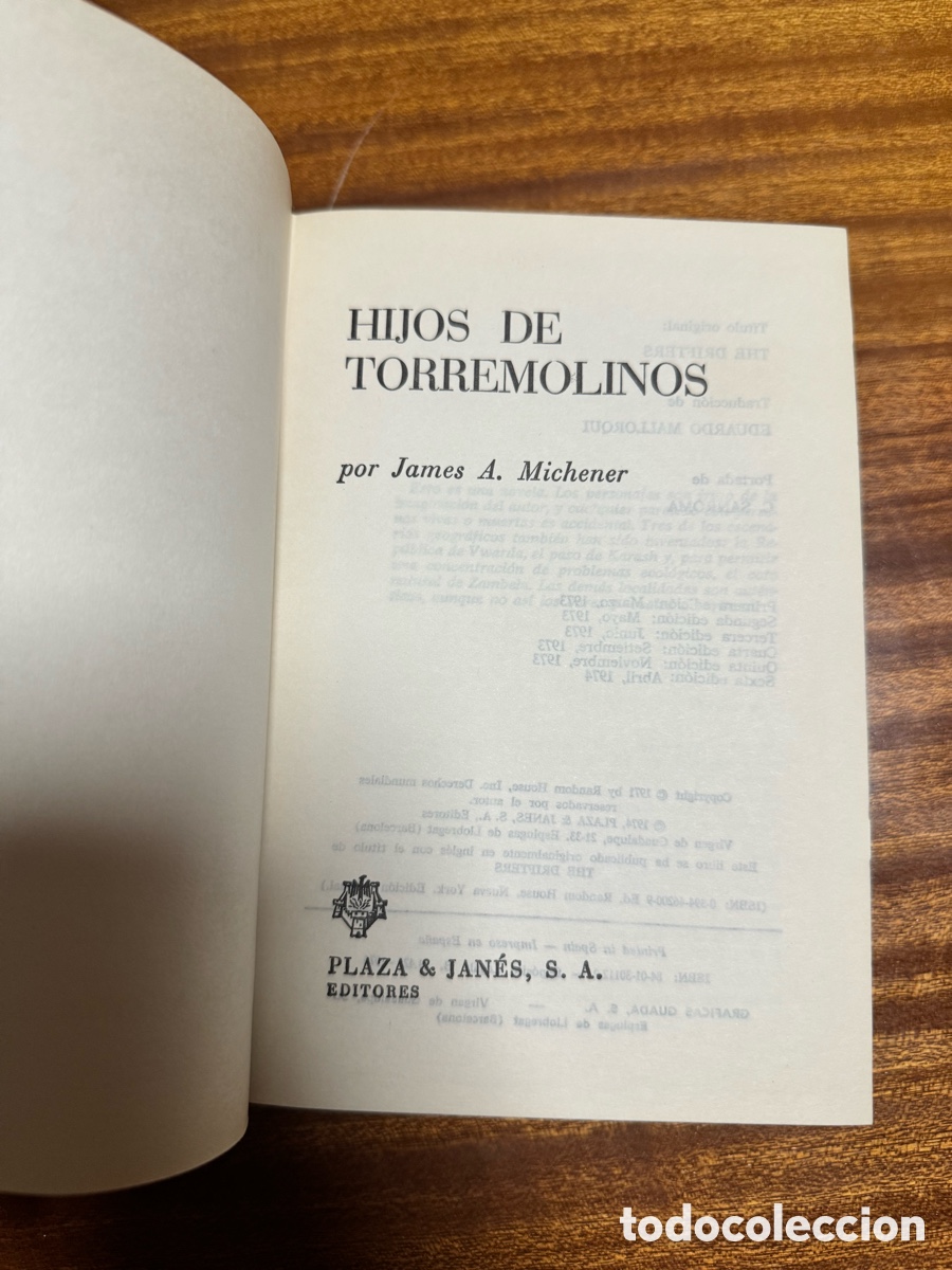 Libros de segunda mano: Hijos de Torremolinos James A. MICHENER - Foto 6