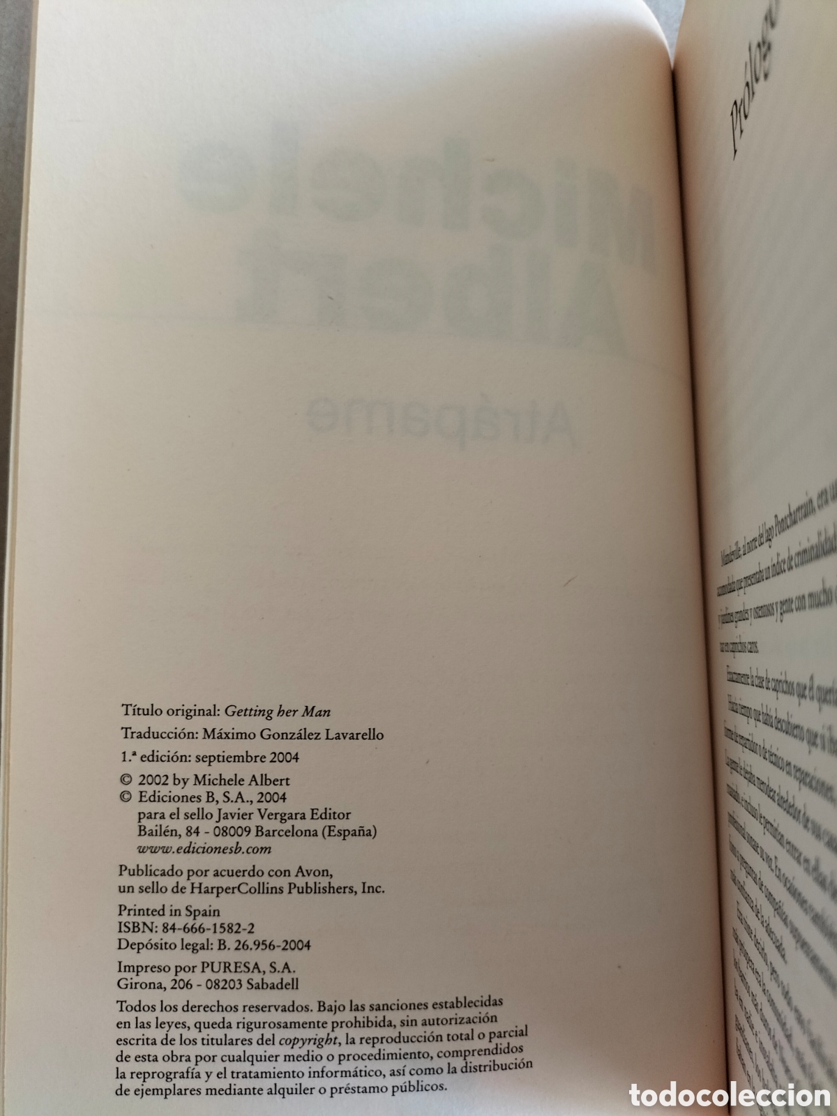 Libros de segunda mano: Atr&aacute;pame. Michele Albert. Ediciones B, 2004. Libro - Foto 3